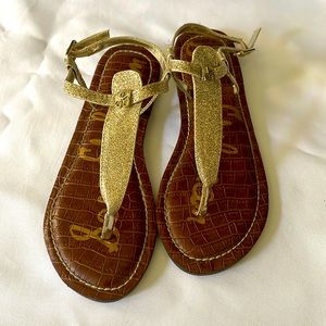 Sam Edelman size 4 lightly used gold shimmer sandal
